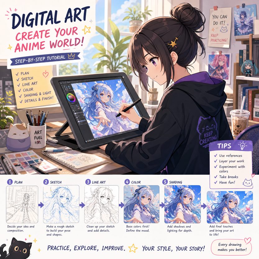 搜同网AI动漫教程-零基础创作动漫插画